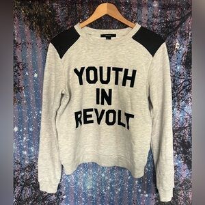 "Youth In Revolt" crewneck.